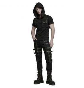 Black 'Metal Punk' Pants