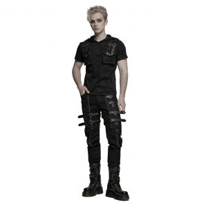 Black 'Metal Punk' Pants