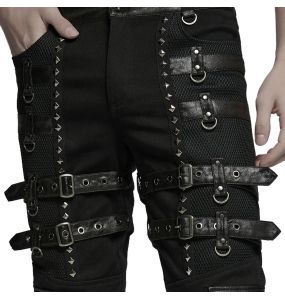 Black 'Metal Punk' Pants