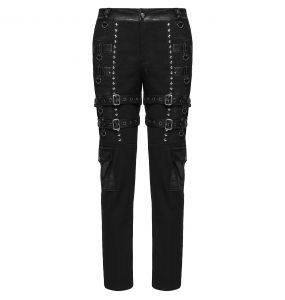 Black 'Metal Punk' Pants