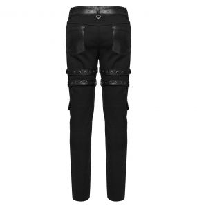Black 'Metal Punk' Pants