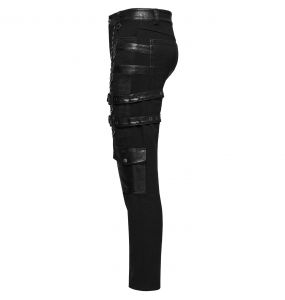 Black 'Metal Punk' Pants