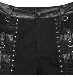 Black 'Metal Punk' Pants