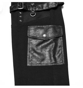 Black 'Metal Punk' Pants