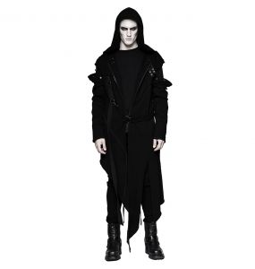 Veste Asymétrique 'Darkly Series' Noire avec Manches Amovibles