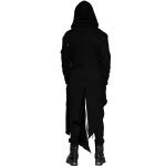 Black 'Darkly Series' Asymmetrical Jacket with Detachable Sleeves