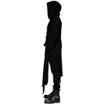 Black 'Darkly Series' Asymmetrical Jacket with Detachable Sleeves