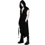 Black 'Darkly Series' Asymmetrical Jacket with Detachable Sleeves