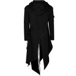 Black 'Darkly Series' Asymmetrical Jacket with Detachable Sleeves