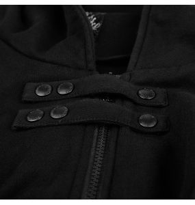 Black 'Darkly Series' Asymmetrical Jacket with Detachable Sleeves