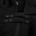 Black 'Darkly Series' Asymmetrical Jacket with Detachable Sleeves