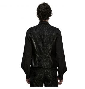 Gilet Brodé 'Goth Palace' Noir