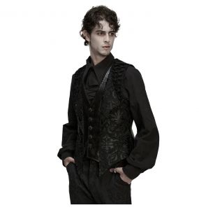 Black 'Goth Palace'  Embroidered Vest