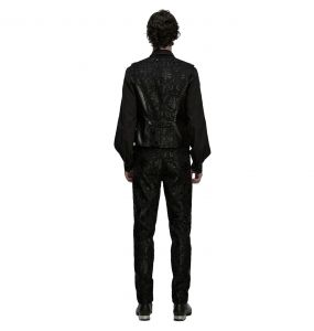 Gilet Brodé 'Goth Palace' Noir
