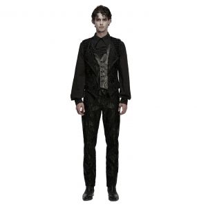 Gilet Brodé 'Goth Palace' Noir