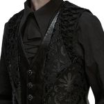 Black 'Goth Palace'  Embroidered Vest