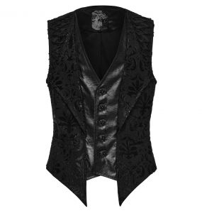 Black 'Goth Palace'  Embroidered Vest