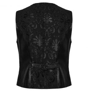 Black 'Goth Palace'  Embroidered Vest