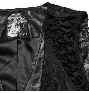Gilet Brodé 'Goth Palace' Noir