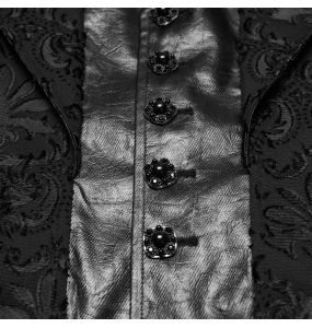 Gilet Brodé 'Goth Palace' Noir