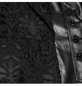 Black 'Goth Palace'  Embroidered Vest