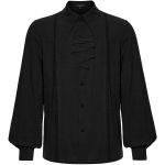 Chemise 'Goth Rose' en Jacquard Noir