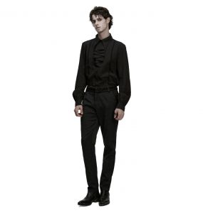 Chemise 'Goth Rose' en Jacquard Noir