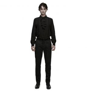 Chemise 'Goth Rose' en Jacquard Noir