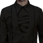 Black 'Goth Rose' Jacquard Shirt