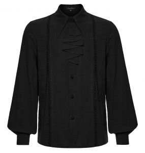 Black 'Goth Rose' Jacquard Shirt