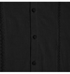 Chemise 'Goth Rose' en Jacquard Noir