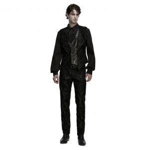 Black 'Goth Rose' Jacquard Shirt