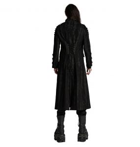Veste Longue 'Doomsday Punk' Noir et Argent