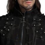 Veste Longue 'Doomsday Punk' Noir et Argent
