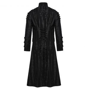 Veste Longue 'Doomsday Punk' Noir et Argent
