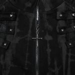 Veste Longue 'Doomsday Punk' Noir et Argent