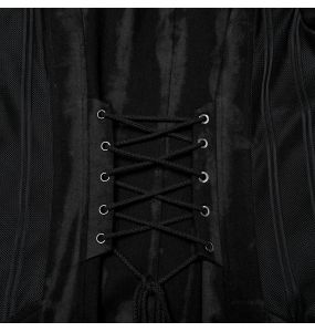 Veste Longue 'Doomsday Punk' Noir et Argent