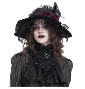 Jabot 'Dante' en Dentelle Noire pour Femmes