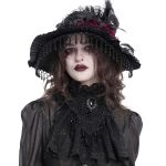 Jabot 'Dante' en Dentelle Noire pour Femmes