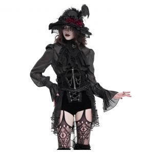 Jabot 'Dante' en Dentelle Noire pour Femmes