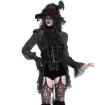 Jabot 'Dante' en Dentelle Noire pour Femmes