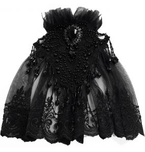Jabot 'Dante' en Dentelle Noire pour Femmes