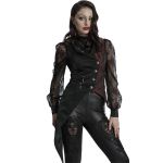 Black and Red 'Dark Night Goth' Asymmetric Females Vest