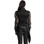 Gilet Asymétrique 'Dark Night Goth' Noir et Rouge pour Femmes