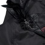 Gilet Asymétrique 'Dark Night Goth' Noir et Rouge pour Femmes