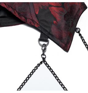 Black and Red 'Dark Night Goth' Asymmetric Females Vest