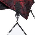 Black and Red 'Dark Night Goth' Asymmetric Females Vest