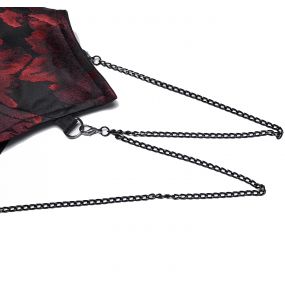 Black and Red 'Dark Night Goth' Asymmetric Females Vest