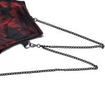 Gilet Asymétrique 'Dark Night Goth' Noir et Rouge pour Femmes