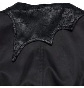 Gilet Asymétrique 'Dark Night Goth' Noir et Rouge pour Femmes
